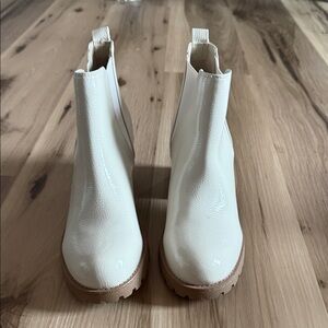 Soda White Ankle Boots